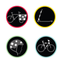 Load image into Gallery viewer, Reflective stickers cherry on bike scooter helmet kids gift