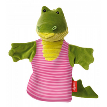 Load image into Gallery viewer, Hand Puppet Crocodile cuddley friend sigikids soft toy gift for kids and family 