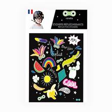 Load image into Gallery viewer, PEP Reflective stickers on bike scooter helmet kids gift